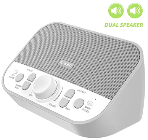Housbay Sound Machine – White Noise Machine for Sleeping with 28 Soothing Sounds Headphone Jack High Quality Speaker 4 Sleep Timer Sound Therapy for Baby Kids Adults Seniors Gray