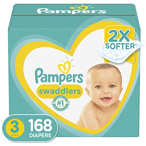 Diapers Size 3, 168 Count – Pampers Swaddlers Disposable Baby Diapers, ONE MONTH SUPPLY