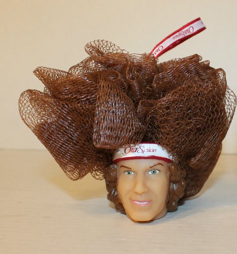 WILL FERRELL OLD SPICE SEMI PRO LOOFAH AFRO BODY WASH SPONGE JACKIE MOON NEW