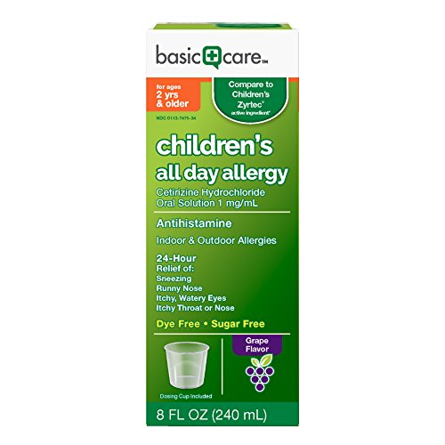 Basic Care Children’s All Day Allergy Cetirizine HCl Oral Solution, 8 Ounce