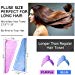 2 Pack Bigger Plus Size Hair Towel Wrap Turban Microfiber Drying Bath Shower Head Towel with Buttons, Quick Magic Dryer, Dry Hair Hat, Wrapped Bath Cap By Duomishu (Blue & Purple)thumb 2
