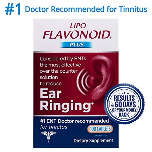 Lipo-Flavonoid Plus Ear Health Supplement | 100 Caplets | #1 ENT Doctor Recommended for Ear Ringing | Most Effective Over the Counter Tinnitus Treatment