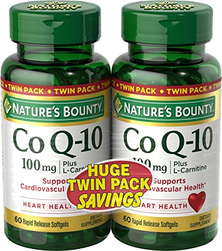 Nature’s Bounty Co Q10 Pills and Dietary Supplement, Supports Cardiovascular and Heart Health, 100mg, 60 Softgels, 2 Pack