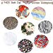 Thunaraz 8Pack Shower Caps for Women Girls Satin Bonnet Waterproof Hair Cap Double Layerthumb 1